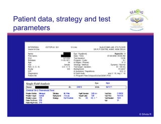 © Thomas R
Patient data, strategy and test
parameters
© Sihota R
 