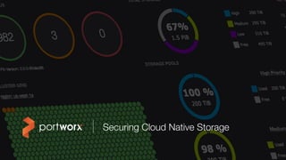 1© 2018 PORTWORX | CONFIDENTIAL: DO NOT DISTRIBUTE
Securing Cloud Native Storage
 