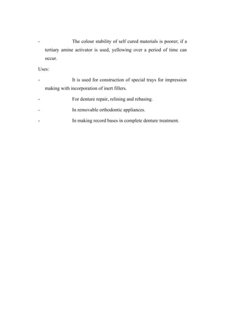 Autopolymerizing acrylic resin | PDF