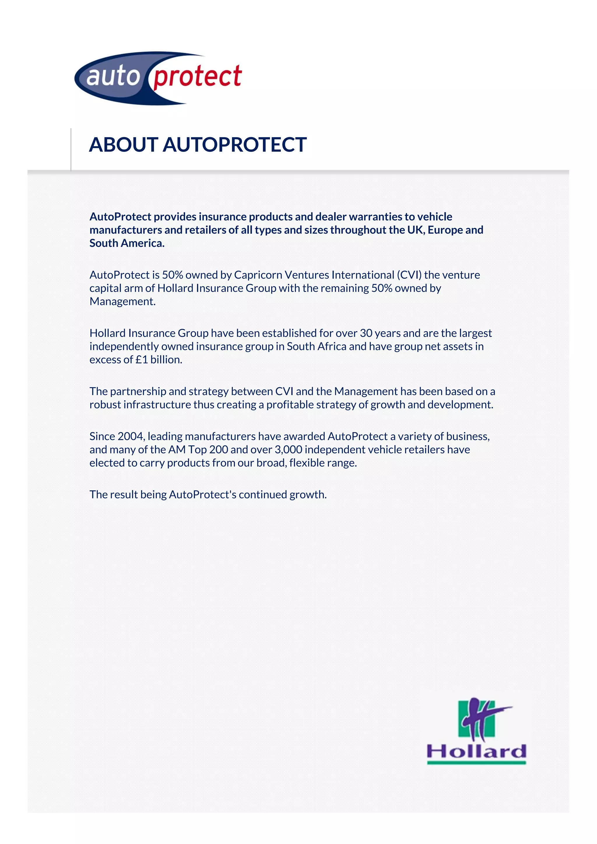 AutoProtect Product Presentation | PDF