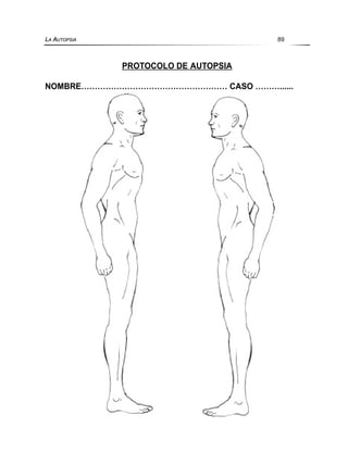 PROTOCOLO DE AUTOPSIA
NOMBRE……………………………………………… CASO ………......
LA AUTOPSIA 89
 