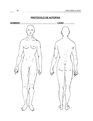 PROTOCOLO DE AUTOPSIA
NOMBRE…………………………………………… CASO ………......
90 JORGE NÚÑEZ DE ARCO
 