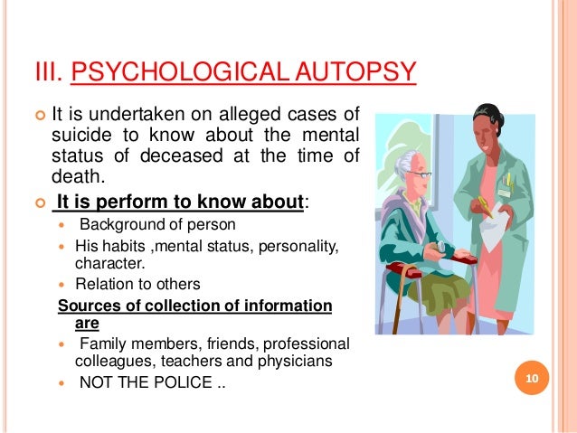 How to write a psychological autopsy report