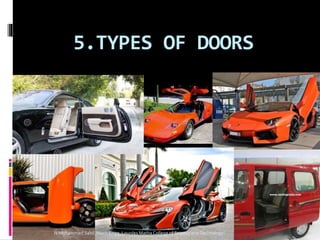 5.TYPES OF DOORS
N Mohammed Sahil ,Mech Engg, Lourdes Matha College of Science and Technology
 