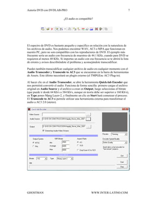 AutoríA Dvd Con Dvdlab Pro