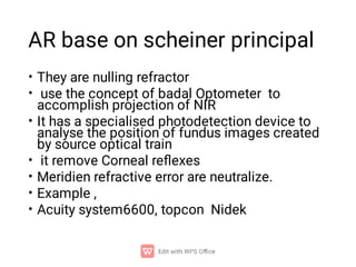 AUTO REFRACTOME- basic review formulaes and recent advances | PDF