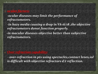 Autorefractometry: principle and procedure. | PPTX