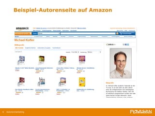 Beispiel-Autorenseite auf Amazon Autorenmarketing 