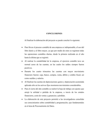Auto repuestos m.a.c c.a caso trabajo contable