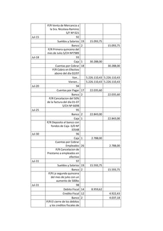 Auto repuestos m.a.c c.a caso trabajo contable