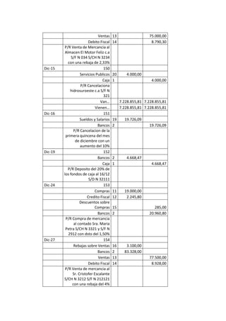 Auto repuestos m.a.c c.a caso trabajo contable
