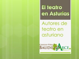 Autores de 
teatro en 
asturiano 
 