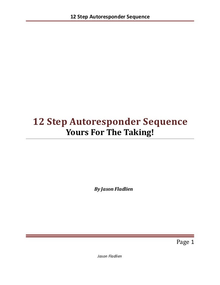 autoresponder message sample series