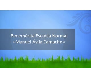 Benemérita Escuela Normal
«Manuel Ávila Camacho»

 