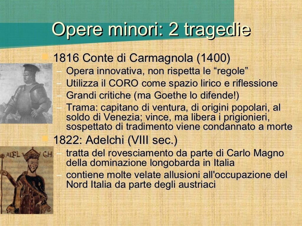 Alessandro Manzoni, vita e opere Alessandro Manzoni, vita e opere