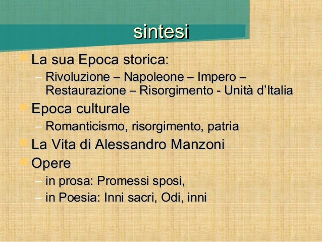 Manzoni La Vita E Le Opere Alessandro Manzoni, vita e opere