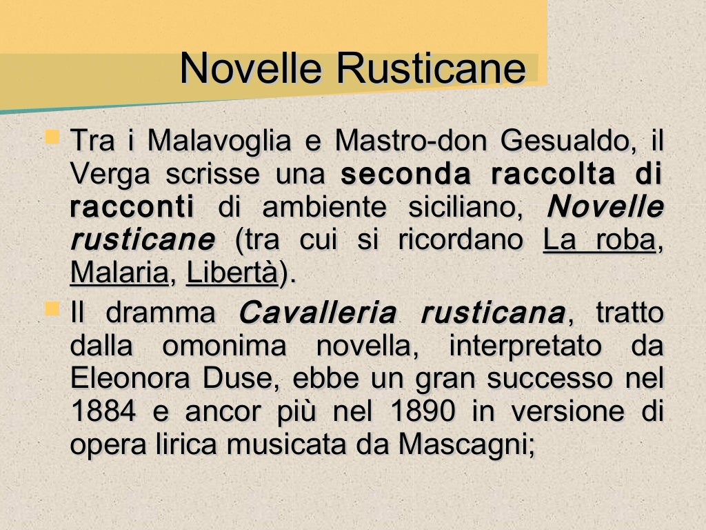 Giovanni Verga Vita E Opere Sintesi Pdf