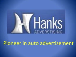 Pioneer in auto advertisement

 