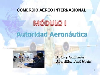 COMERCIO AÉREO INTERNACIONAL
Autor y facilitador:
Abg. MSc. José Hecht
1
 
