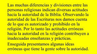 Actitudes Equivocadas Hacia La Autoridad | PPTX