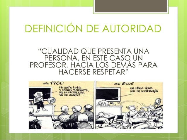 Autoridad en las aulas