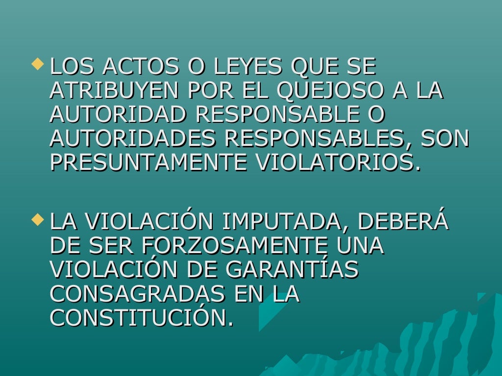 Autoridades responsables en el juicio de amparo