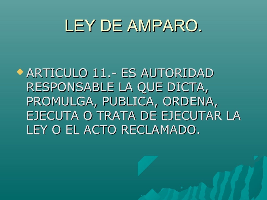 Autoridades responsables en el juicio de amparo