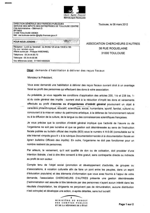 Demande De Rescrit Fiscal