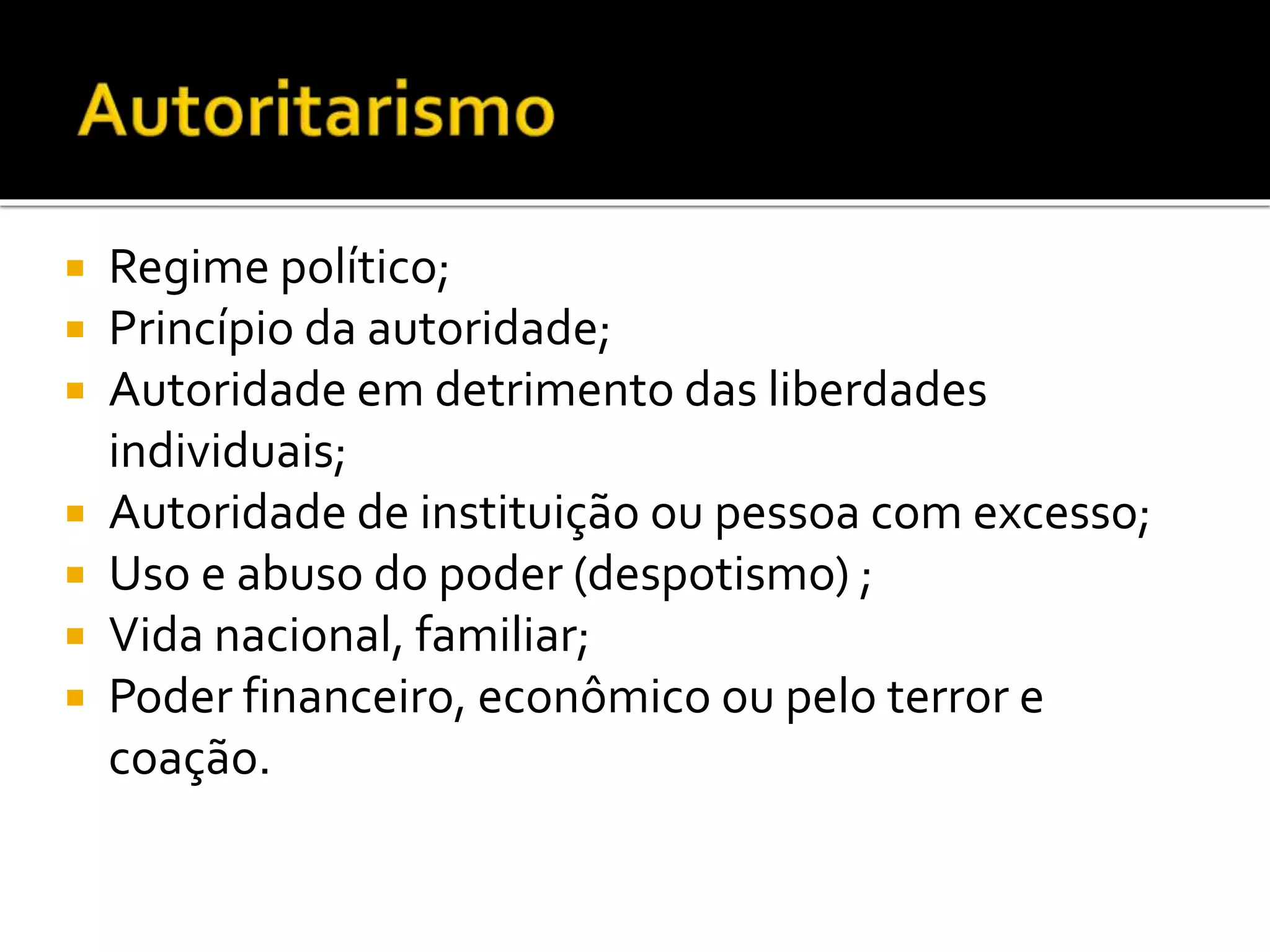 Autoritarismo e democracia no brasil | PPT | Download Gratuito