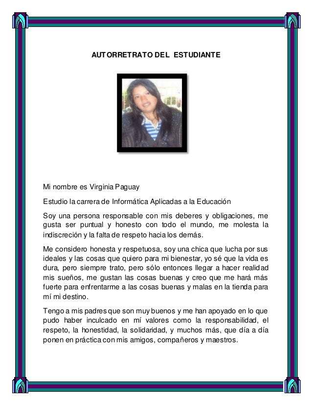 Autorretrato del estudiante