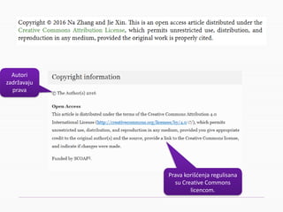 Autori
zadržavaju
prava
Pravakorišćenjaregulisana
suCreativeCommons
licencom.
 