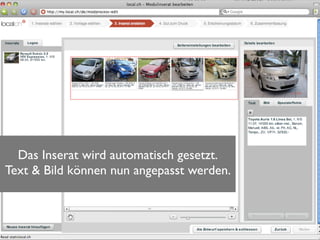 Autos in Zeitung publizieren