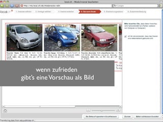 Autos in Zeitung publizieren
