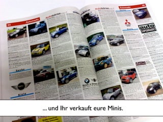 Autos in Zeitung publizieren