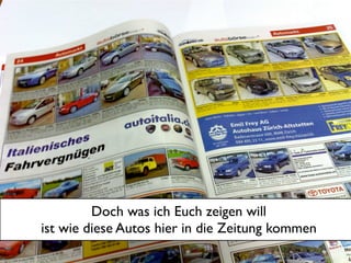 Autos in Zeitung publizieren