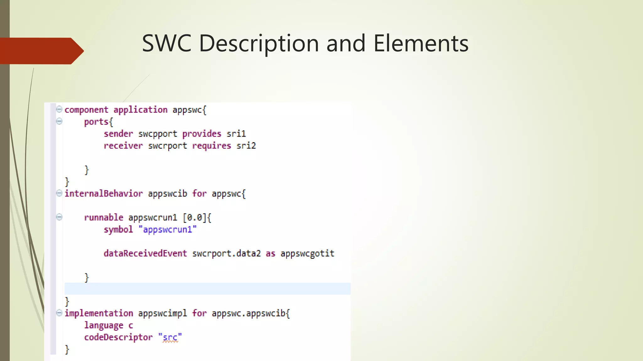 SWC Description and Elements
 