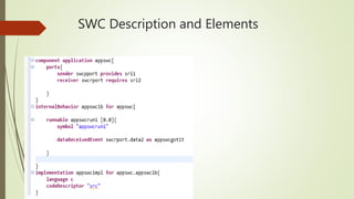 SWC Description and Elements
 