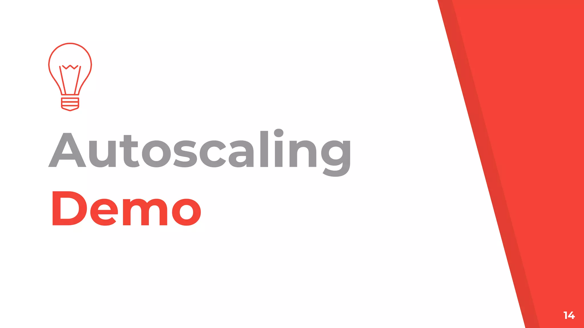 Autoscaling
Demo
14
 