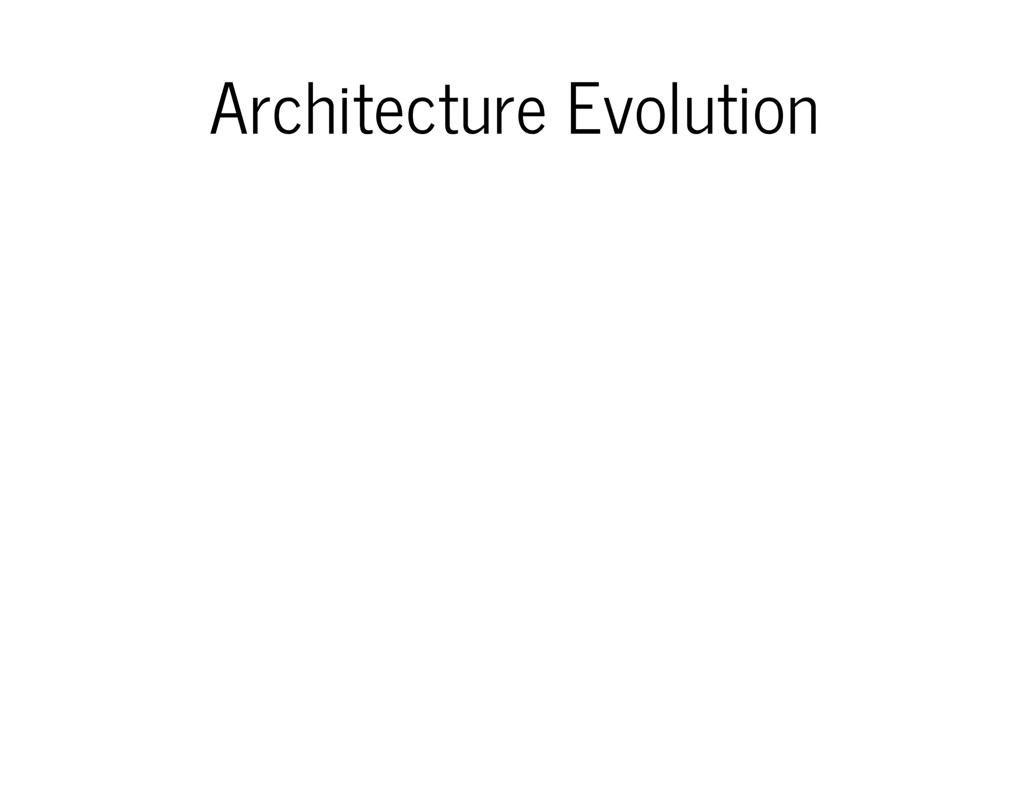 Architecture Evolution
 