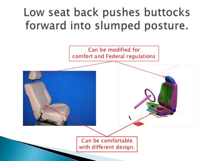 Auto seat design and sitting comfort
