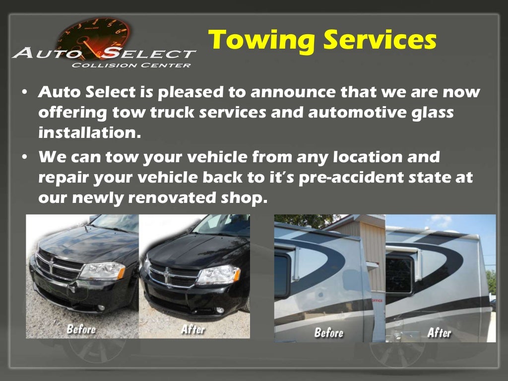 Auto Select Collision in Jonesboro offered three services for your