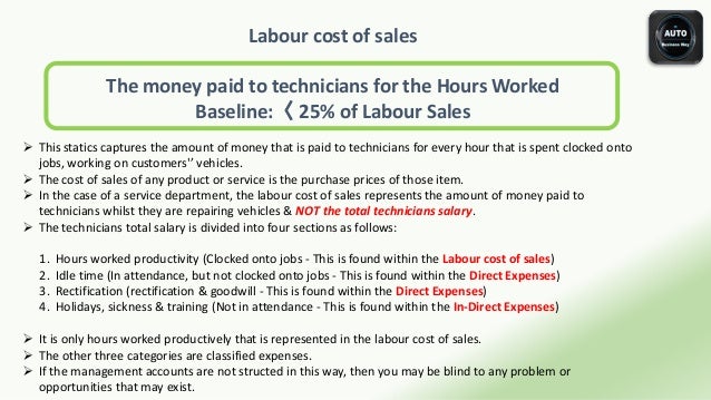 Auto Service Department Kpis