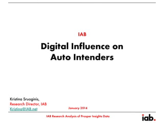Digital Influence on New Car Purchasers - IAB Study