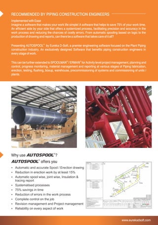 AUTOSPOOL - PIPING SPOOLING SOFTWARE | PDF