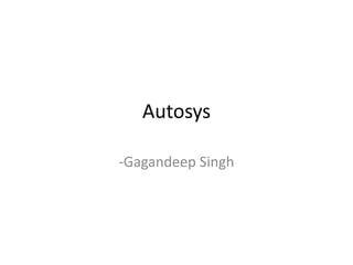 Autosys
-Gagandeep Singh
 