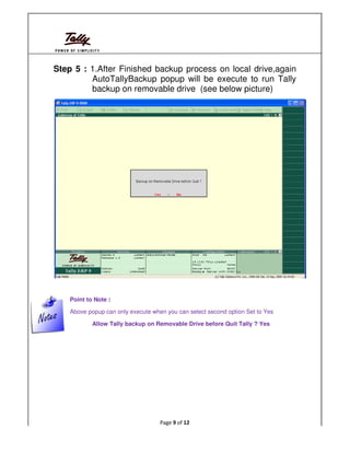 Auto Tally Backup Reference Manual | PDF