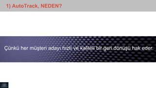 1) AutoTrack, NEDEN?
Çünkü her müşteri adayı hızlı ve kaliteli bir geri dönüşü hak eder.
 