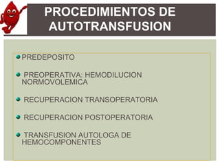 Autotransfusion
