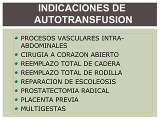 Autotransfusion