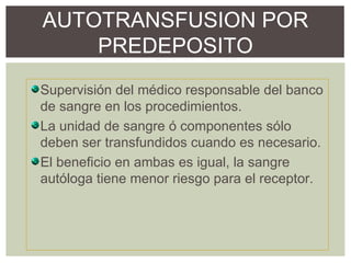 Autotransfusion